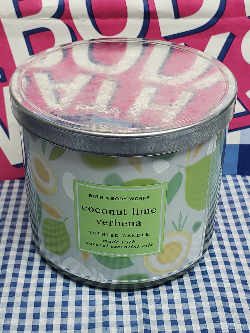 BBW Coconut Lime Verbena Large 3 Wick Candle Home Fragrance Decor